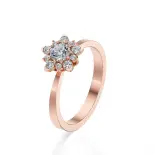 Pierścionek z różowego złota z diamentami AJPZ_140